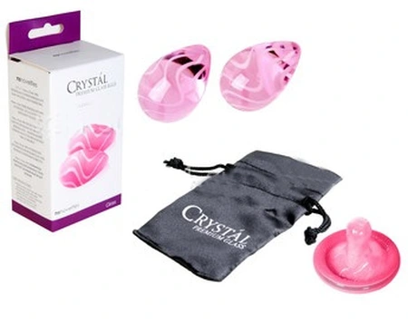 Crustal Kegel jaja vaginalne kuglice od stakla prozirne