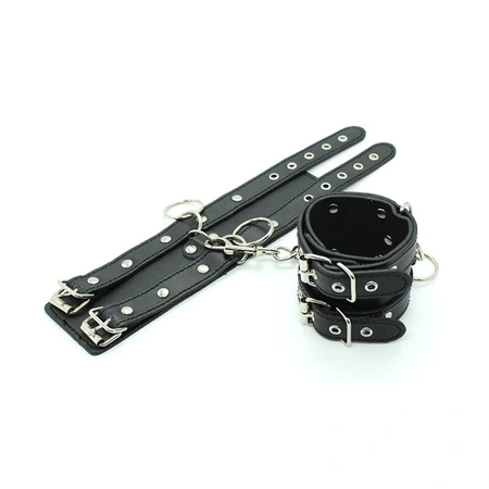 Okovi za noge sa dve trake su crni