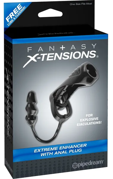 Dodatak sa analnom glavčinom Ektreme Enhancer vith anal plug je crn