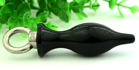 Analna čaura sa prstenom Crna 10,5 cm