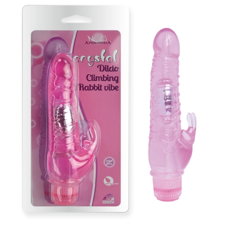 Cristal dildo vibrator climbing Rabbit Vibe Pink