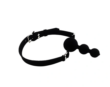 Silikonski geg-strapon je crn
