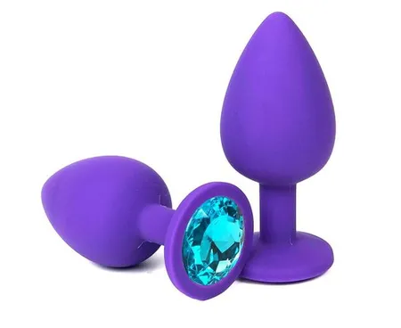 Analna čaura ljubičasta sa kristalom Large Blue 9.5 cm