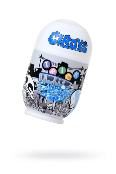 Masturbator nerealan Capsule Trick transparentan, 9 cm