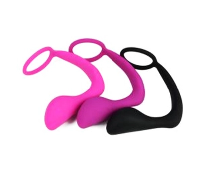 Analna glavčina sa erekcionim prstenom Crna 8 cm