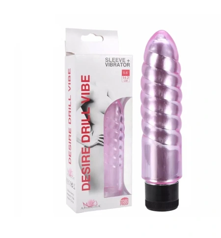 Mini vibrator Desire Drill vibe sa nastavkom Pink