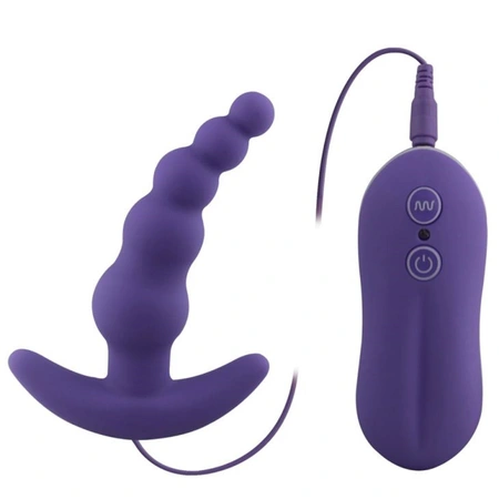 Masažer prostate sa daljinskim upravljačem 10 režima ljubičasta 12 cm