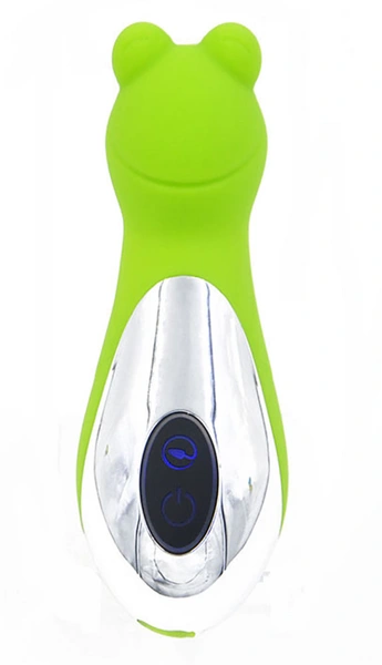 Vibromasažer žaba silikon zelena