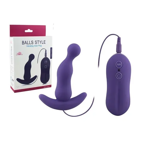 Analna čaura sa vibracijama Balls Stile ljubičasta 10 cm