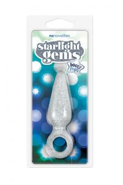 Analni čep Booti pops sa prstenom mala prozirna