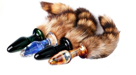 Analna čaura staklo sa repom rakuna 12 cm