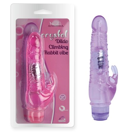 Cristal dildo vibrator climbing Rabbit Vibe ljubičasta