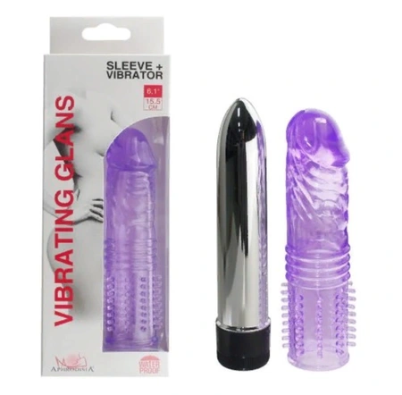 Vibrating glans mini vibrator sa mlaznicom ljubičasta
