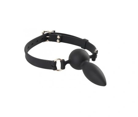 Silikonski geg-strapon je crn