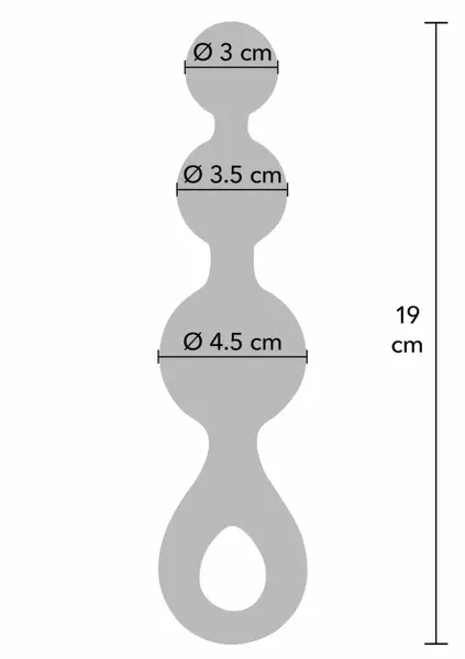 ToyJoy Crystal Trio Medium analni čep od tečnog silikona sa svetlucavim dizajnom