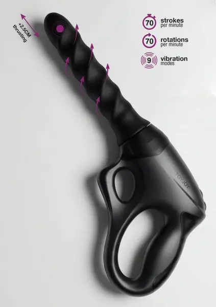 TOYJOY Cadence Fatale PRO+ multifunkcionalni vibrator u obliku pištolja, crni, 25cm