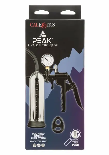 CalExotics Magnified Gauged sistem pumpe sa meračem pritiska i silikonskim prstenom