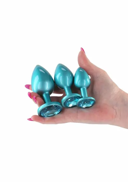 Iridescent set trenažera od 3 komada hromirani set sa postepenim veličinama