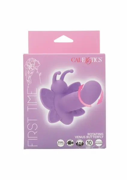 Venus Butterfly rotirajući stimulator od silikona, USB punjiv i vodootporan, roze