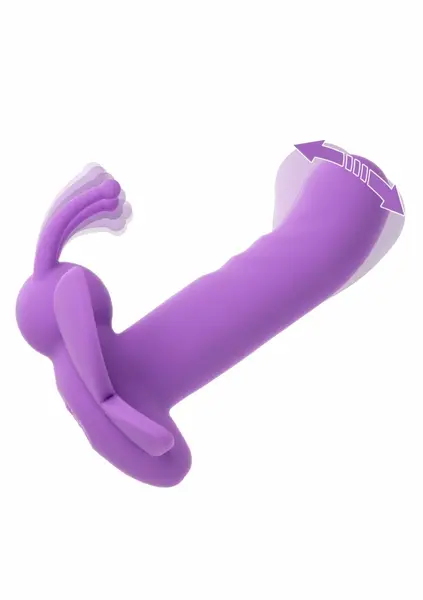 Venus Butterfly rotirajući stimulator od silikona, USB punjiv i vodootporan, roze
