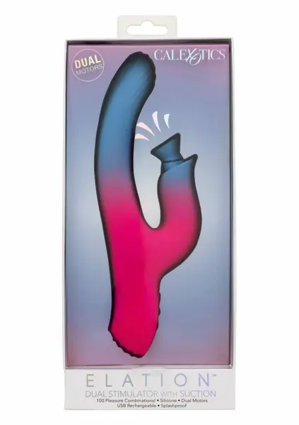 CalExotics Dual Stimulator vibrator sa usisavanjem fleksibilni silikon roze