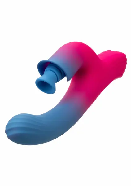 CalExotics Dual Stimulator vibrator sa usisavanjem fleksibilni silikon roze