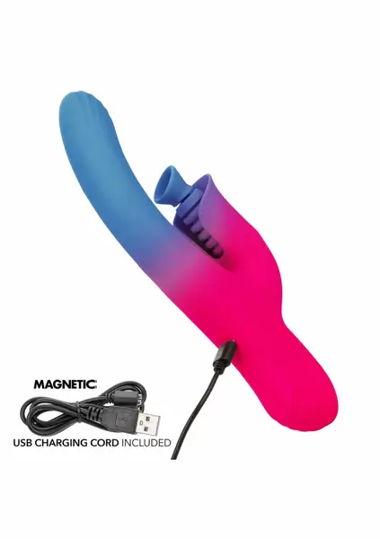 CalExotics Dual Stimulator vibrator sa usisavanjem fleksibilni silikon roze