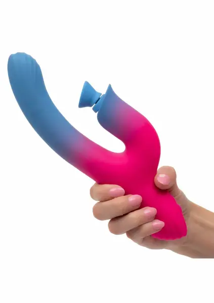 CalExotics Dual Stimulator vibrator sa usisavanjem fleksibilni silikon roze