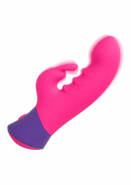 Bunny silikonski vibrator za intimno zadovoljstvo sa 10 modova vibracije vodootporan USB roze