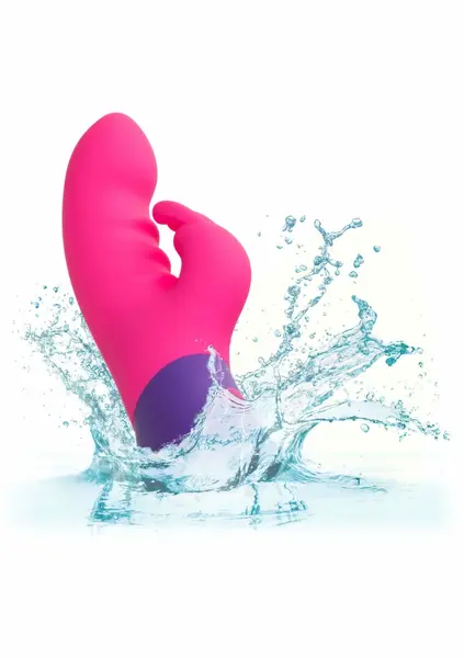 Bunny silikonski vibrator za intimno zadovoljstvo sa 10 modova vibracije vodootporan USB roze
