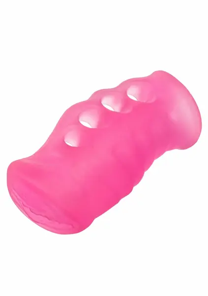 Grip-N-Stroke Large intimni masturbator sa teksturisanim dvostrukim ulazom, crni