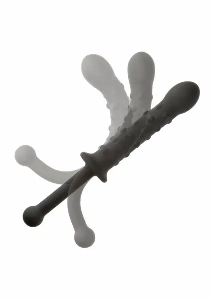 CalExotics Bendy Beaded Probe fleksibilna silikonska dvostrana sonda u crnoj boji