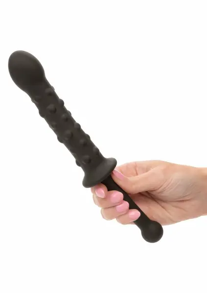 CalExotics Bendy Beaded Probe fleksibilna silikonska dvostrana sonda u crnoj boji