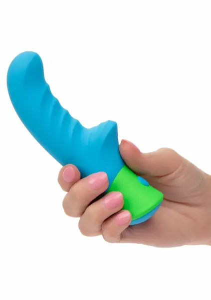 Ridged G vibrator sa dvostrukom stimulacijom od medicinskog silikona, vodootporan i punjiv preko USB kabla