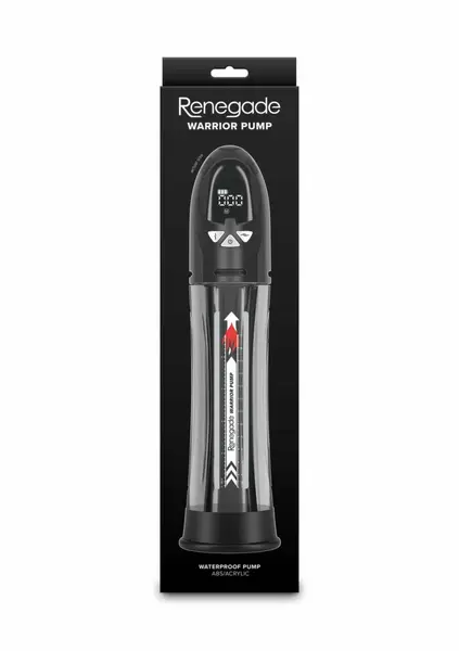 Renegade Warrior Pump intimni hidro sistem sa LCD ekranom od 20.3 cm na punjenje u crnoj boji