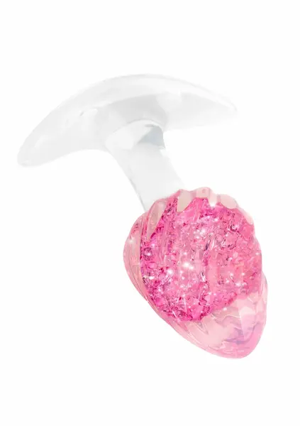 ToyJoy Crystal Plug Small analni čep od tečnog silikona sa svetlucavim postoljem 7.5 cm