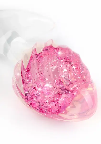 ToyJoy Crystal Plug Small analni čep od tečnog silikona sa svetlucavim postoljem 7.5 cm