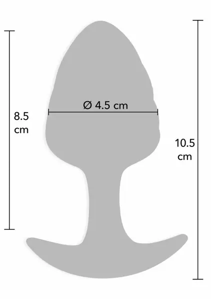 ToyJoy Crystal Large Plug od tečnog silikona sa kristalnim detaljem i širokom bazom