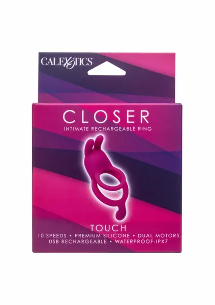 Closer Intimate Rechargeable Ring Touch punjivi silikonski prsten sa dva motora