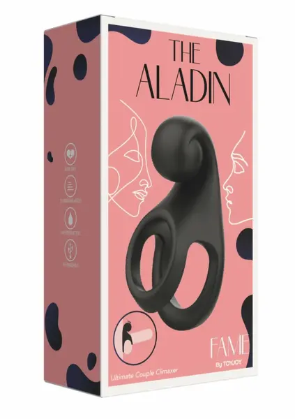 TOYJOY The Aladin Ultimate prsten za parove punjivi silikon crni