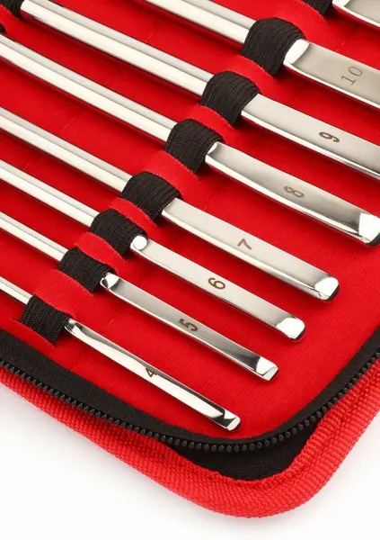 Mr. Steel Single-End Dilator Set 14 pcs Stainless Steel Precision Kit