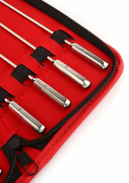 Mr. Steel Rosebud Urethral Sounds Set 8 pcs Stainless Steel Precision