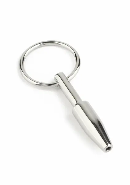 Mini Fucker Open Plug Black, kompaktni anatomski silikonski čep