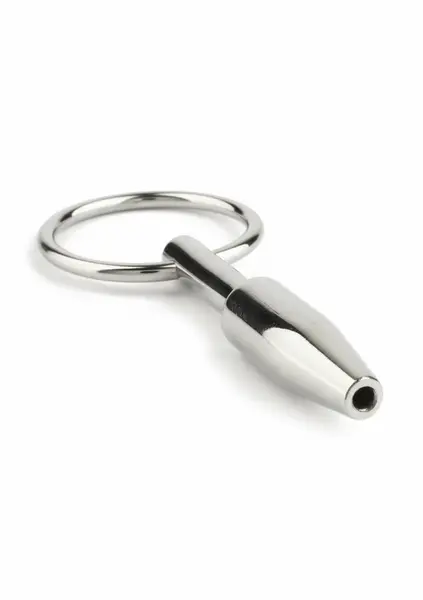 Mini Fucker Open Plug Black, kompaktni anatomski silikonski čep