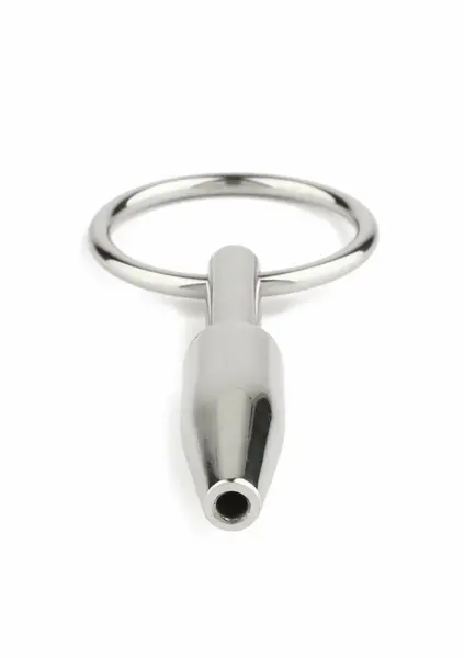 Mini Fucker Open Plug Black, kompaktni anatomski silikonski čep