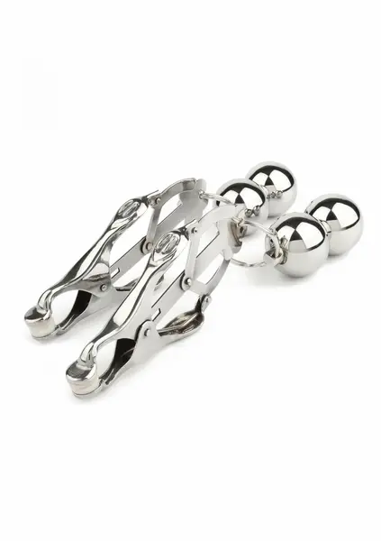 Mr. Steel Clover metalne štipaljke za bradavice sa podesivim tegovima od nerđajućeg čelika