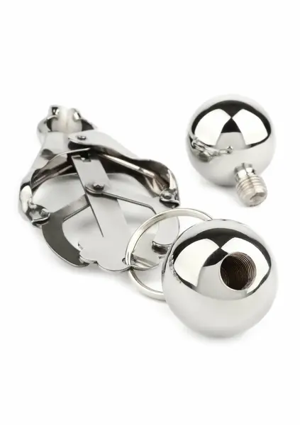 Mr. Steel Clover metalne štipaljke za bradavice sa podesivim tegovima od nerđajućeg čelika