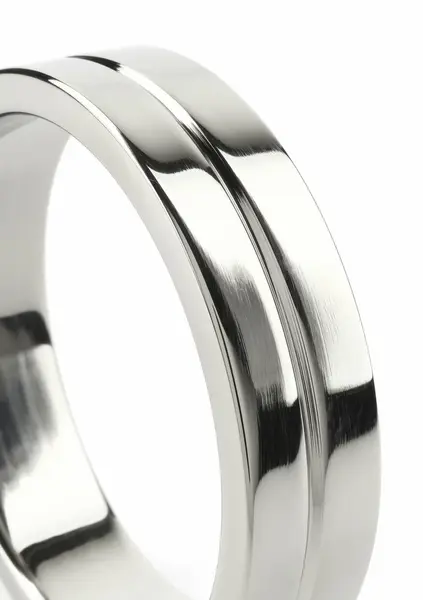 Mr. Steel prsten od nerđajućeg čelika sa jednim žlebom 55mm, polirana završnica