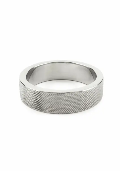 Mr. Steel CrissCross C ring 50mm teksturisani prsten od nerđajućeg čelika