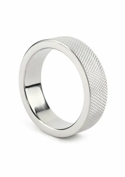Mr. Steel CrissCross C prsten 45mm teksturisani prsten od nerđajućeg čelika